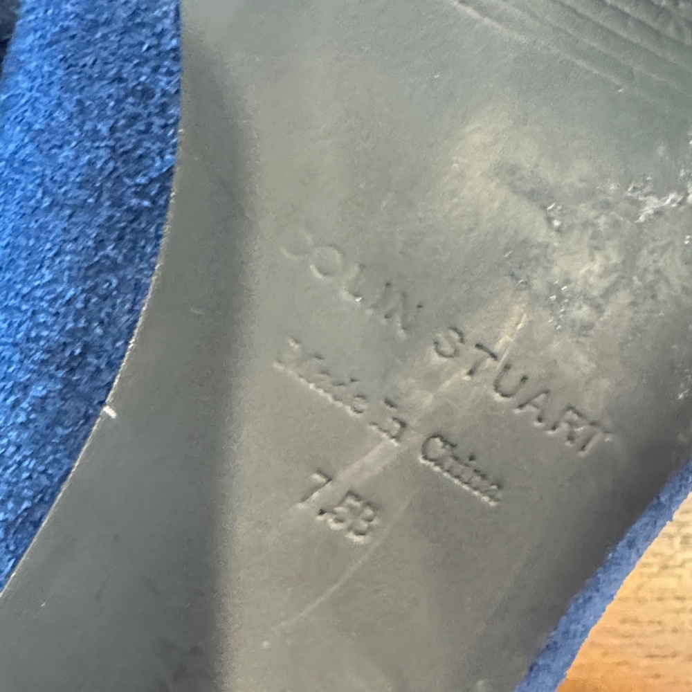Blue Suede Heeled Boots — Colin Stuart - Picture 3 of 8